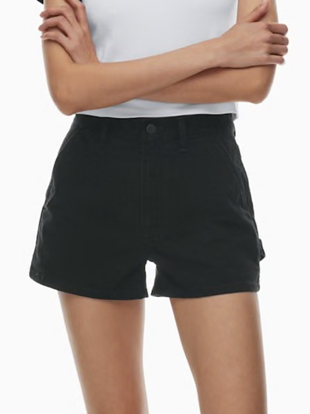 NWT Aritzia TNA Oakwood Black Utility Shorts Size 4